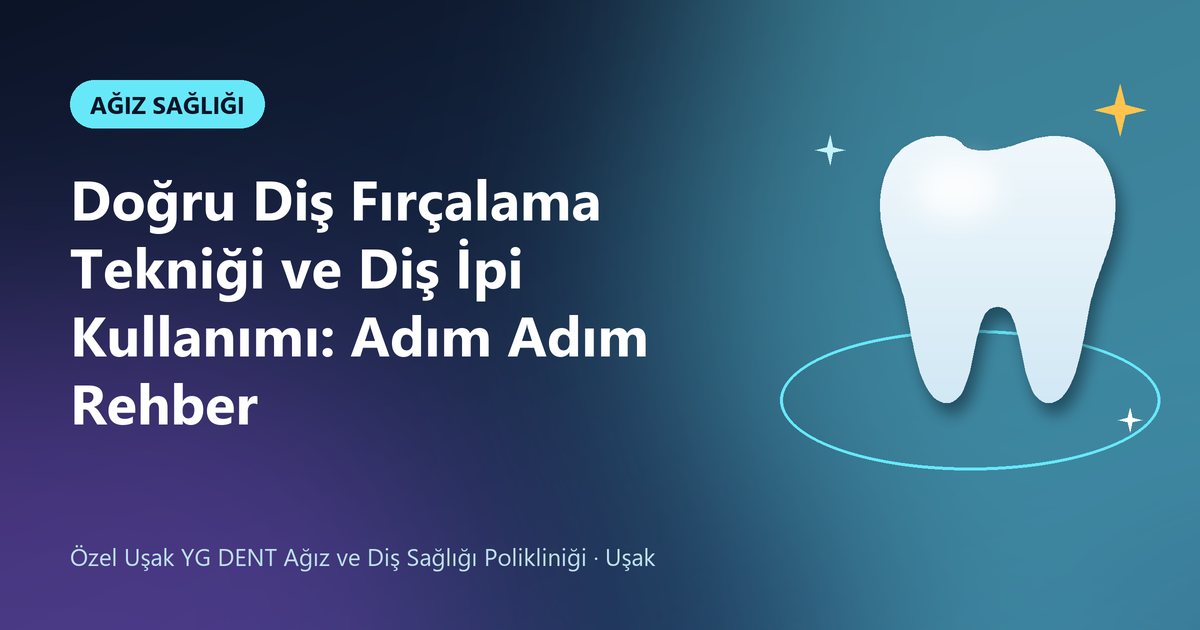 Doğru Diş Fırçalama Tekniği ve Diş İpi Kullanımı: Adım Adım Rehber – YG Dent blog kapak görseli