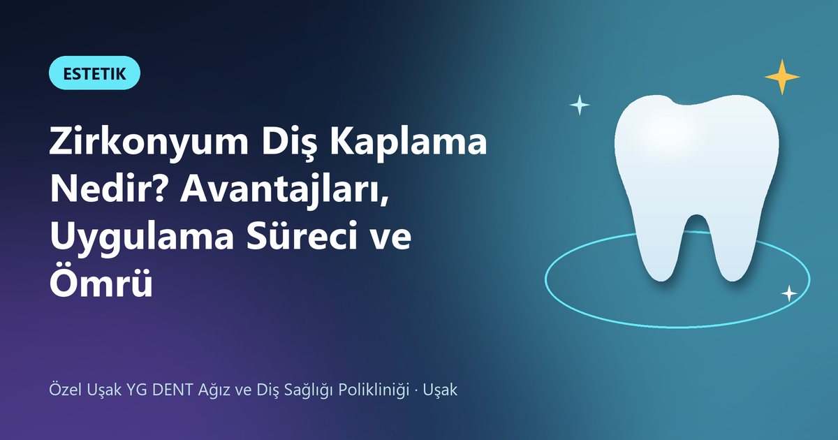 Zirkonyum Diş Kaplama Nedir? Avantajları, Uygulama Süreci ve Ömrü – YG Dent blog kapak görseli